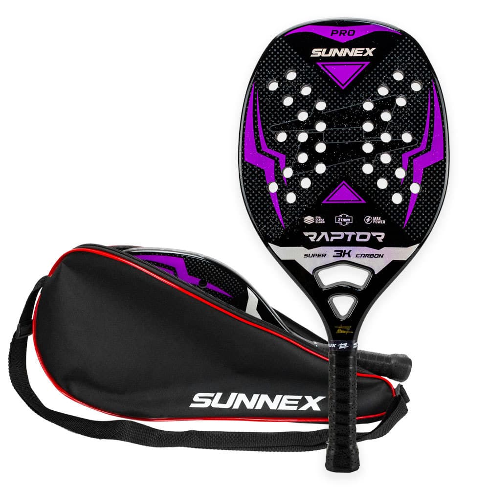 Raquete Beach Tennis Potente Carbono 3k Anti Impacto + Raqueteira