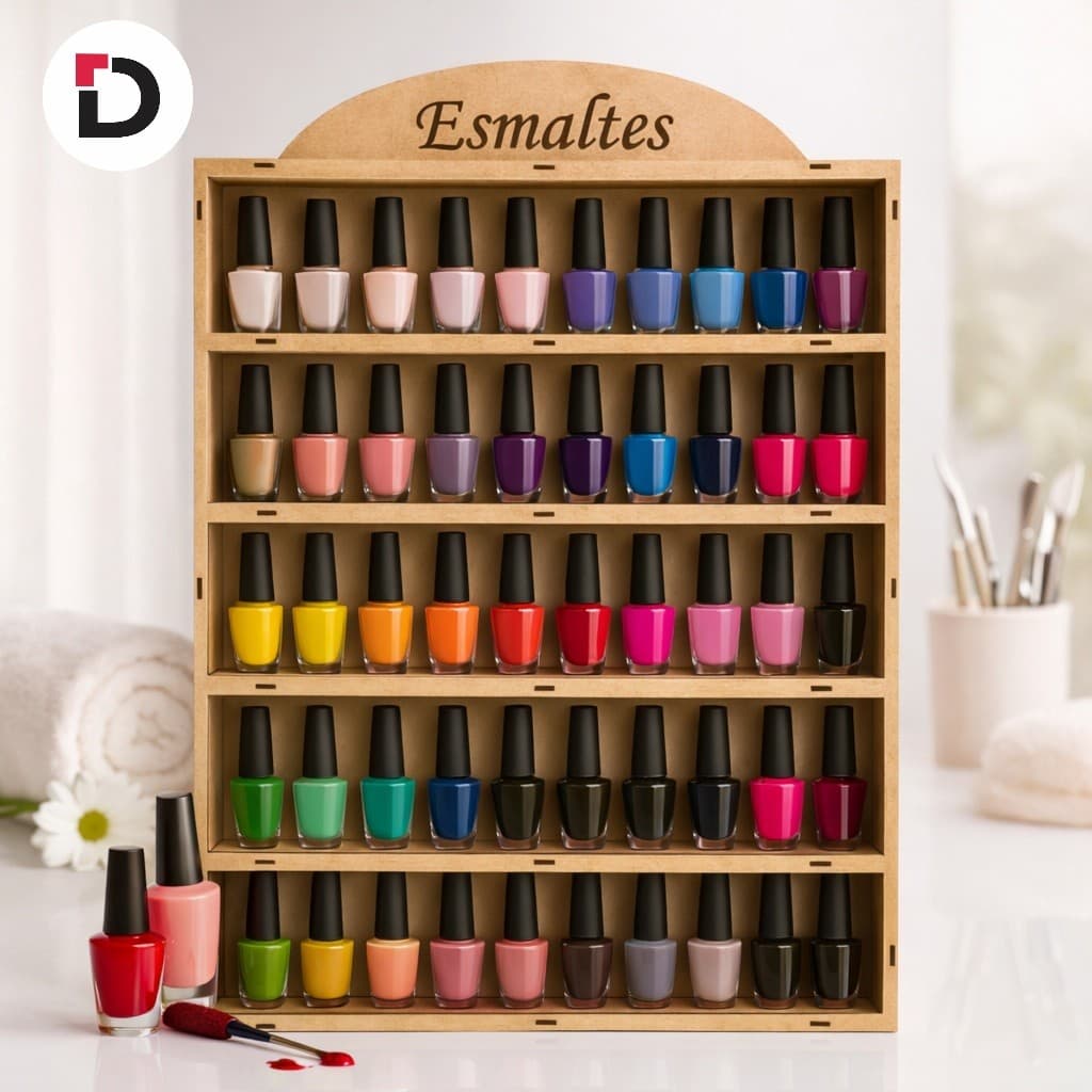 Organizador de Esmalte Prateleira 5 Andares Mdf Organizador Manicure