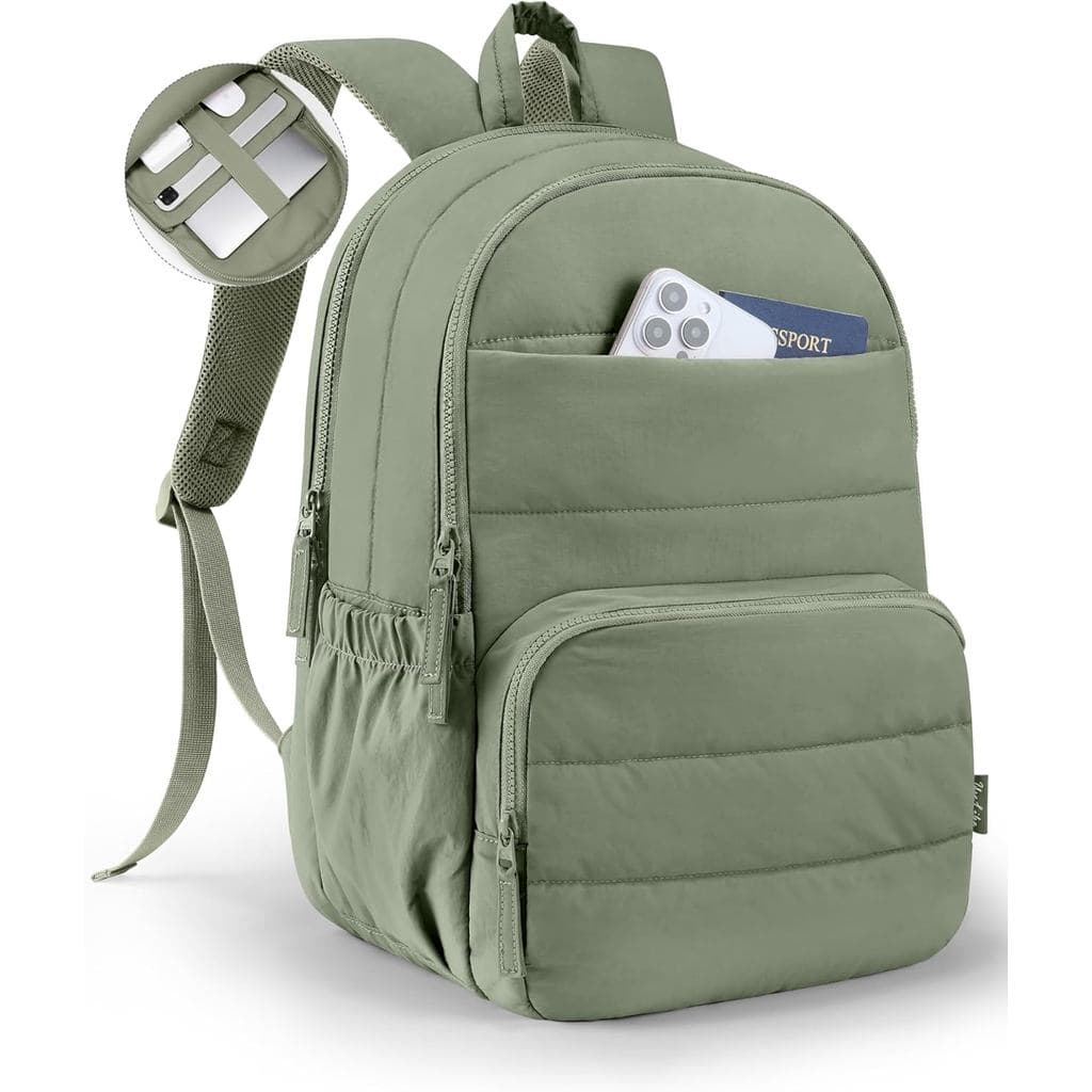 Mochila de Viagem Uselike para Mulheres, Mochila para Laptop de 15,6 Polegadas, Mochila Universitária Acolchoada, Mochil