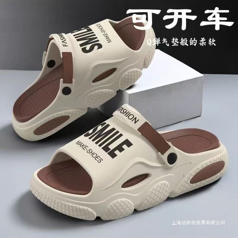 Novo estilo chinelos masculinos máquina de verão ao ar livre usar condução casa antiderrapante na moda praia esportes sa