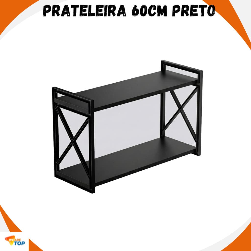 Prateleira Estilo Industrial 20cm x 60cm de comprimento Top
