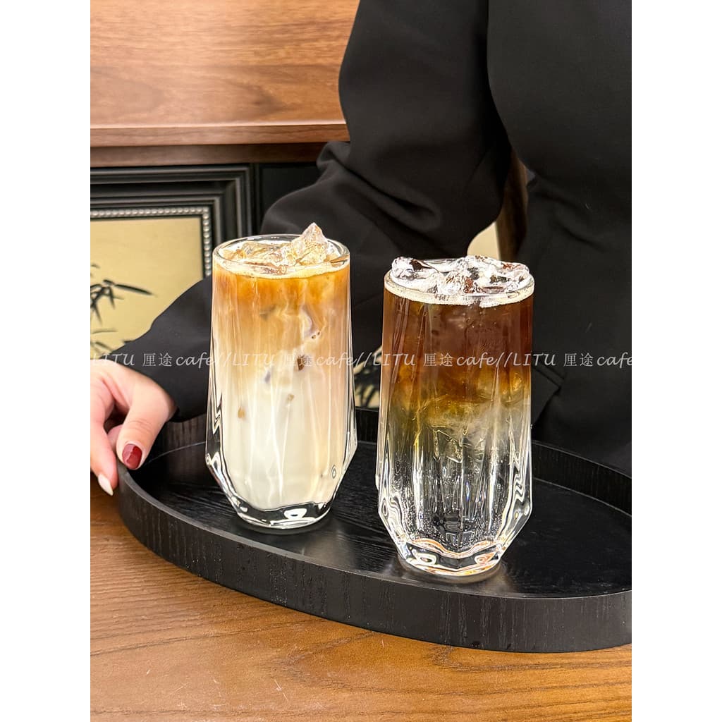 Ins simples copo de água transparente Cocktail copo bebida fria frutas xícara de chá xícara de café copo de suco de vidr