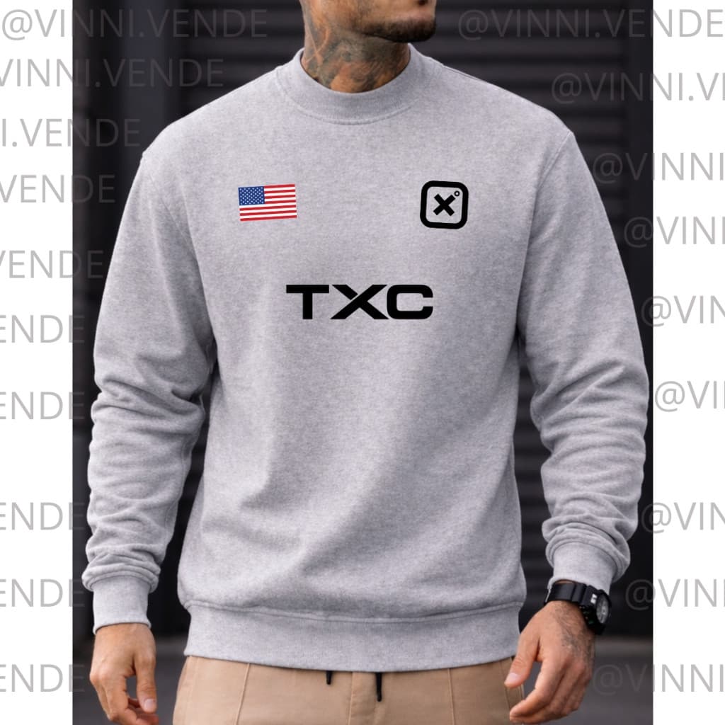 Moletom Masculino Preto T  7 XC Estilo Country Premium Conforto Casual Top