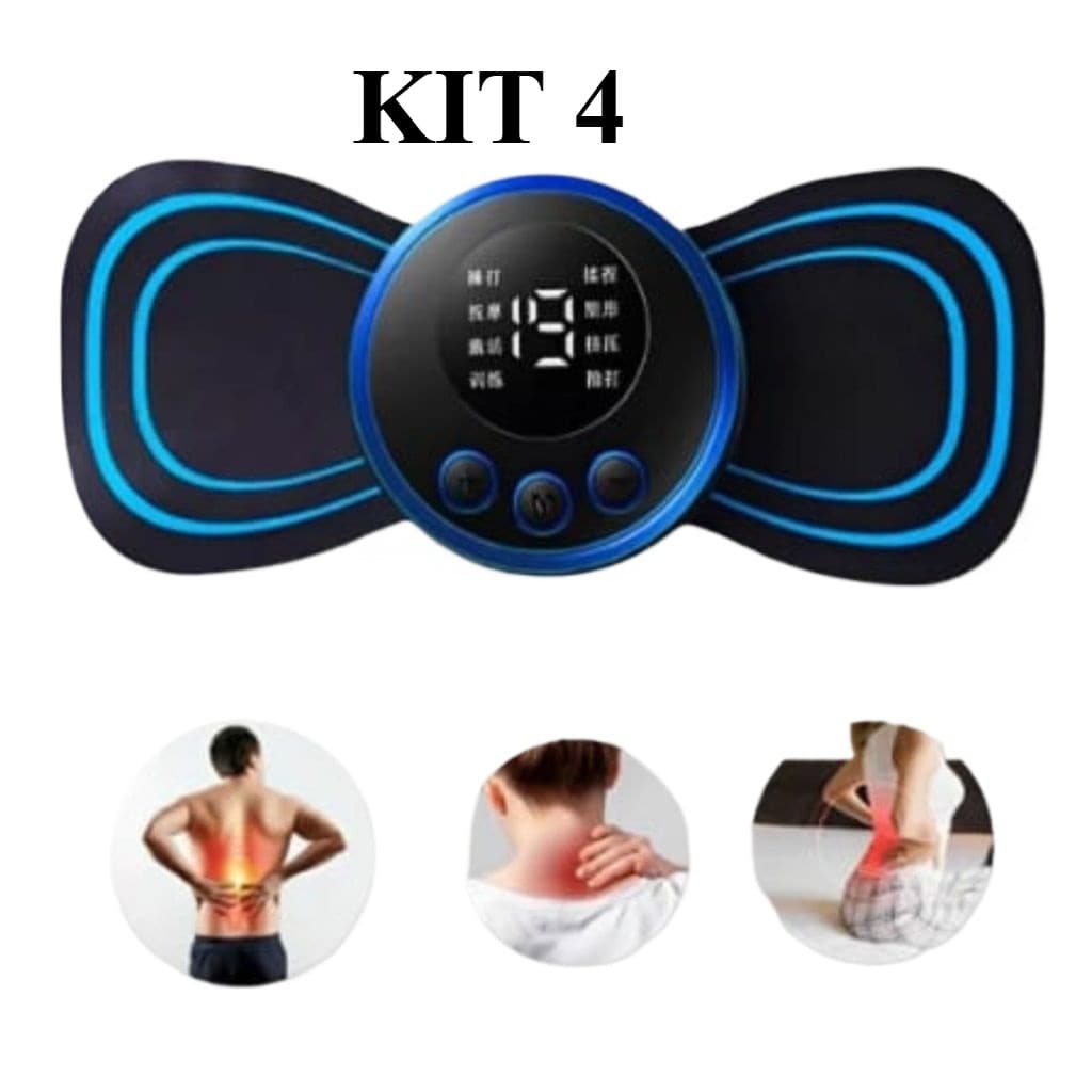 Mini Massageador Elétrico Portátil Recarregável Cervical EMS Alivia Dores Corpo Pescoço  Coluna Pernas ombro
