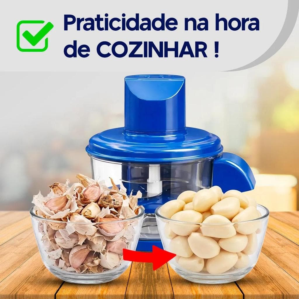 Descascador de Alho Elétrico USB Recarregável — Alho Descascado em Segundos! 🧄⚡️🔋