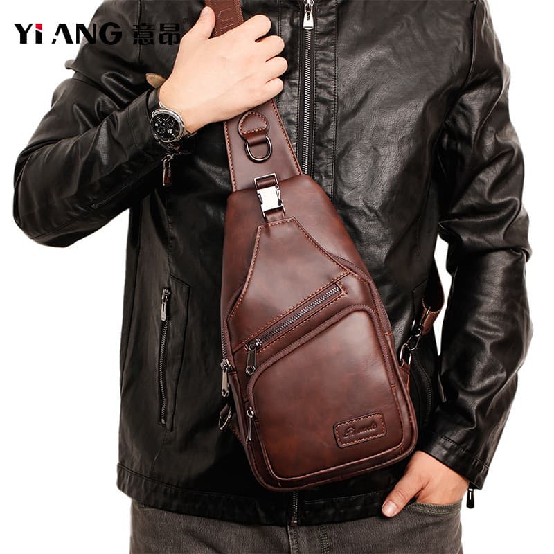 Bolsa masculina crossbody bolsa de couro genuíno 2025 novo estilo crossbody bolsa primeira camada de couro Casual passei