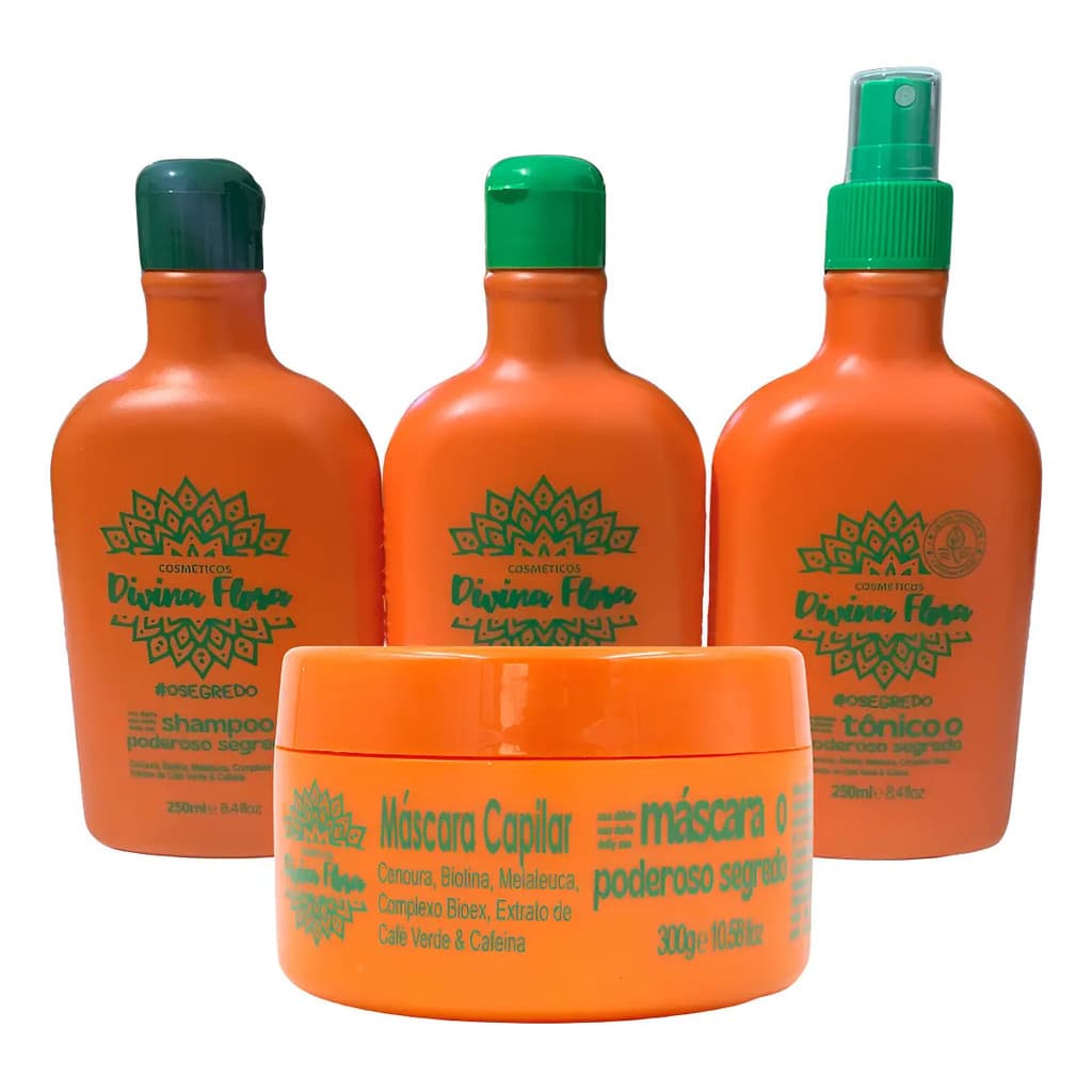 Kit  Divina Flora fortalece e hidrata