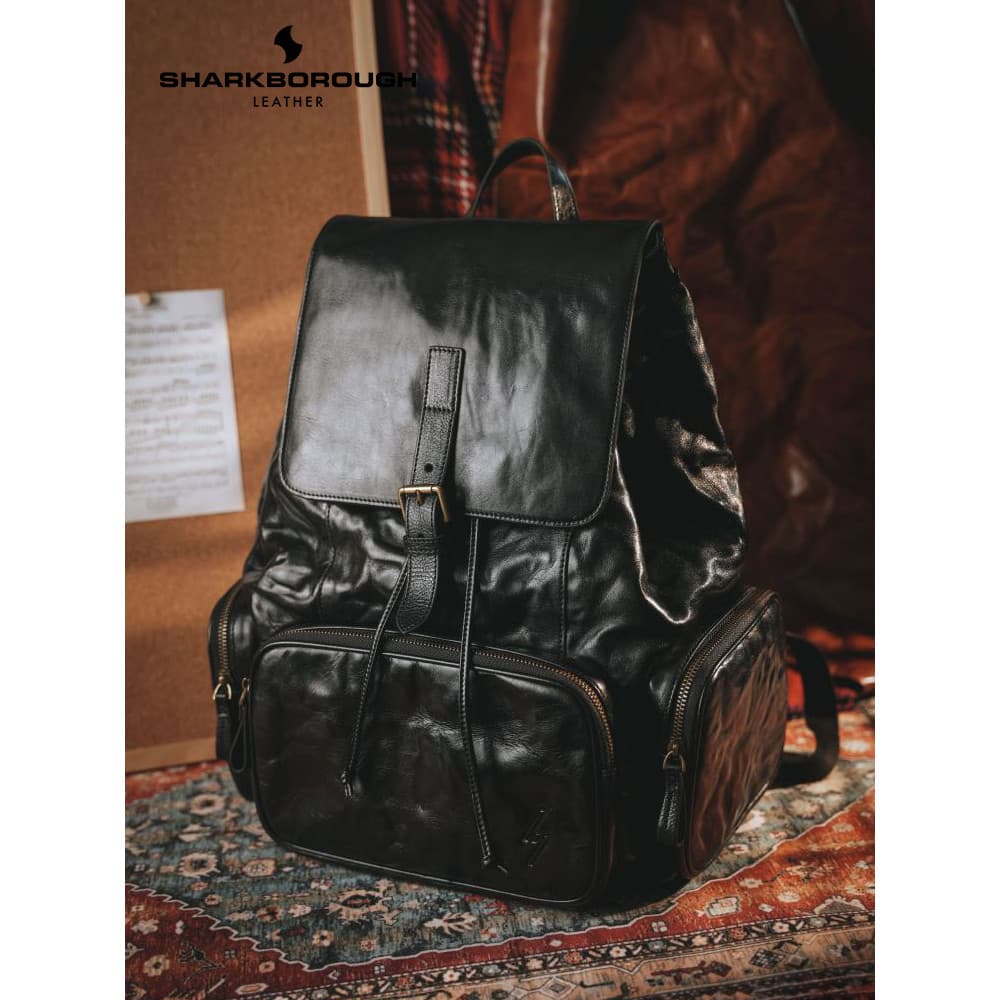 Mochila de couro genuíno mochila masculina 2024 novo estilo americano Retro computador mochila primeira camada padrão em