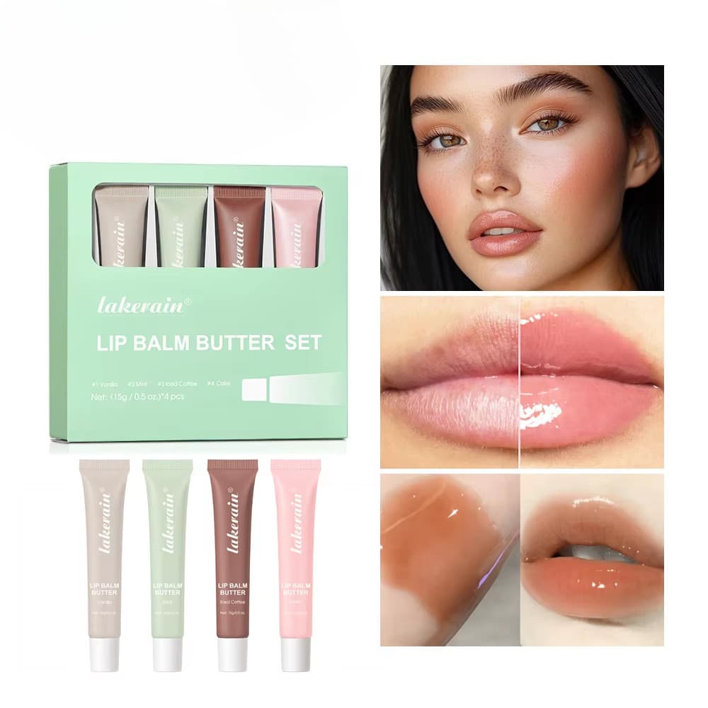 Bálsamo Labial Hidratante Espelho Brilho Baunilha Rosa Açúcar Café Bolo Cheiro Batom Óleo Transparente Maquiagem Cuidado
