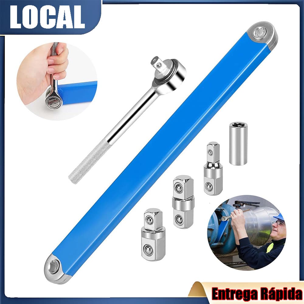 Conjunto de chave de extensão Offline (incluindo 1 chave de extensão + 4 adaptadores + 1 chave de catraca) durável