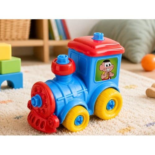 Trenzinho Infantil Passeio Divertido Personagem Cascao Seguro Crianca Brinquedo