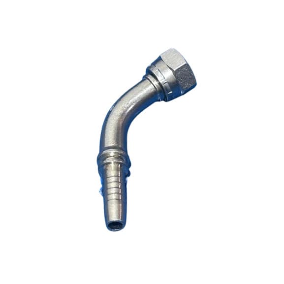 Terminal Fêmea Métrica O-Ring Curva 45° 16 mm x 3/8"