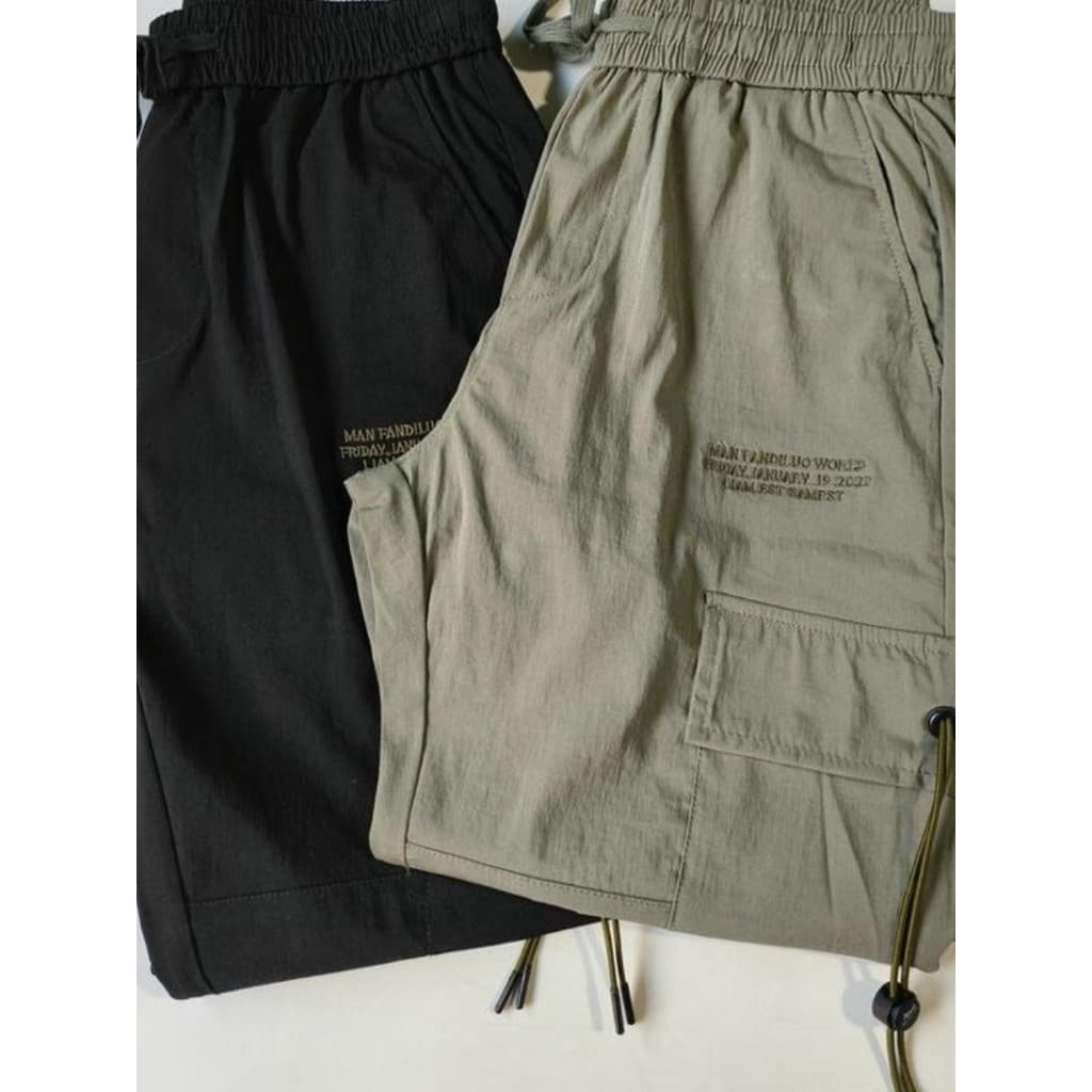 Primavera verão masculino fino perna reta cordão Multi-bolso na moda Casual macacão esportivo 6628