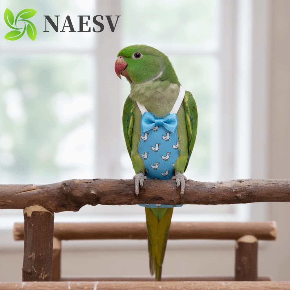 Fralda De Papagaio Para Animais De Estimação NAESV , Ajustável Pássaros Com Padrão Animal De Desenho Animado , Gravata B