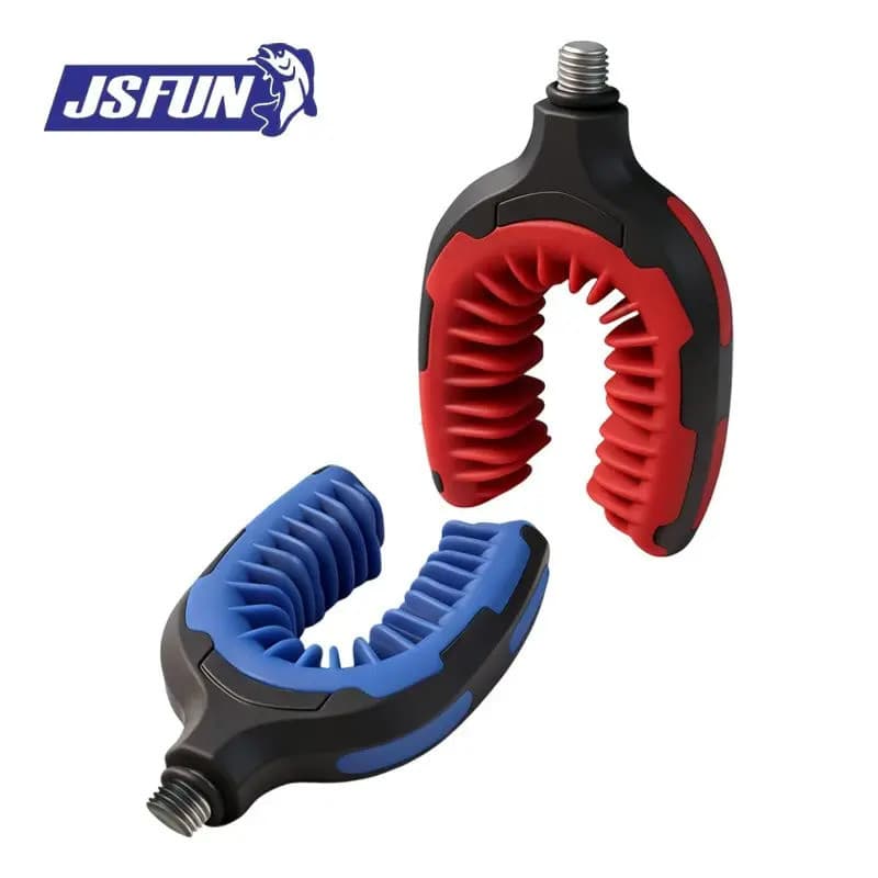 Suporte de Vara de Pesca JSFUN, Cabeça de Suporte para Vara de Pesca, Suporte em Forma de U de TPR para Vara de Pesca de