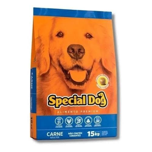 Ração Special Dog Carne 15kg Adulto Premium Sem Corantes 21% Proteína