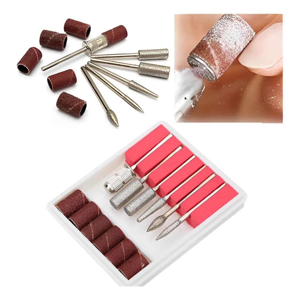 Kit 6 Lixas Refil Lixadeira Eletrica Unhas Gel Manicure Mão