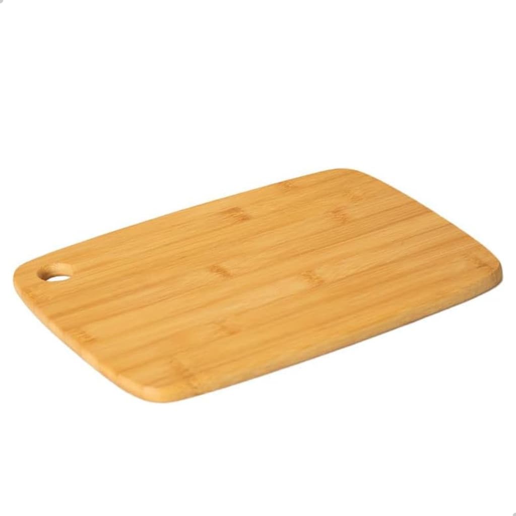 Tábua de Corte Bambu 28x21x1cm Tábua de Frios Cozinha Mesa Posta Área Gourmet Café da Manhã Hotel