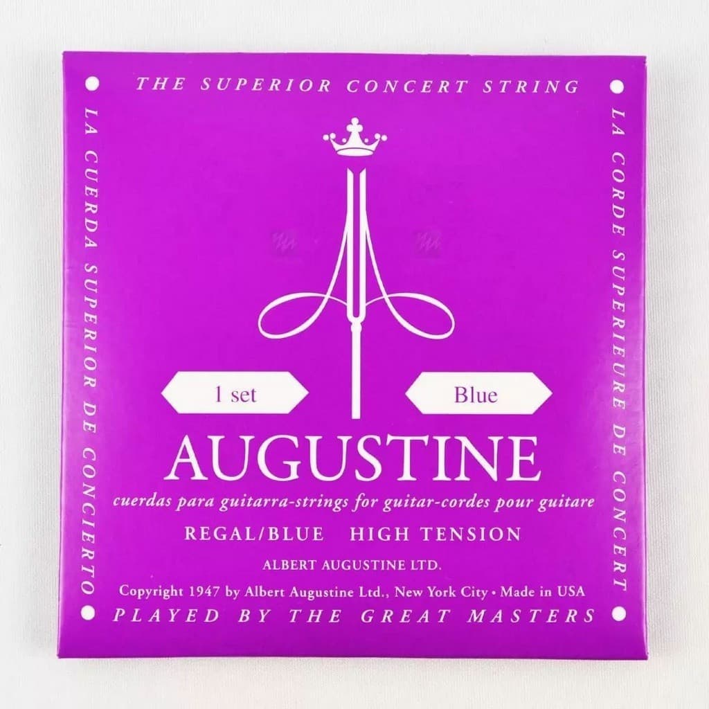Encordoamento Augustine Regal Blue Violão Nylon Tensão Alta