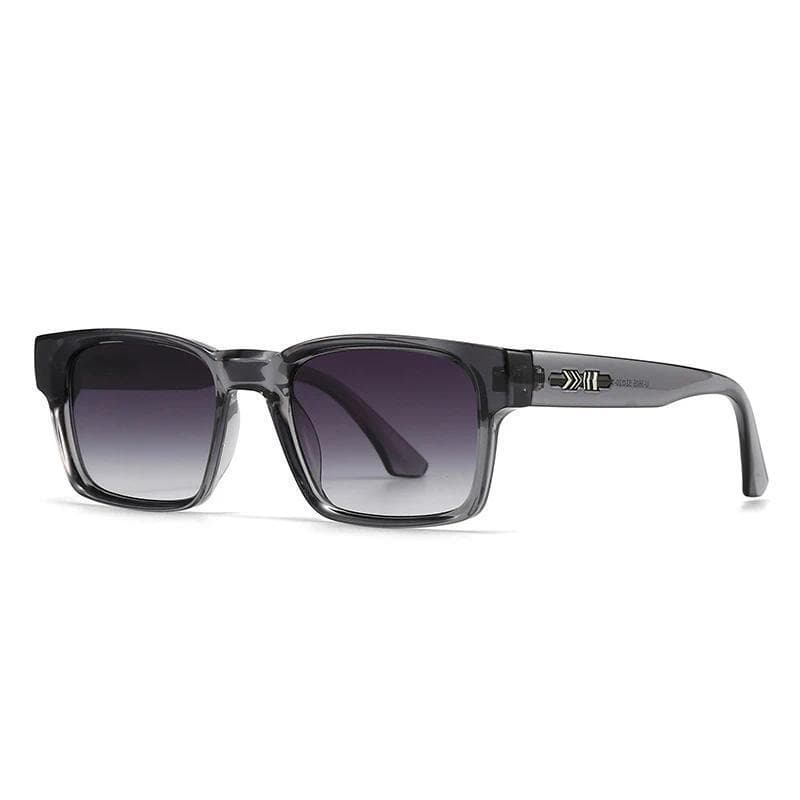 Moda Feminina Óculos De Sol Quadrados Gradiente Tons UV400 Retro Rebites Masculino Tendência Verde Escuro