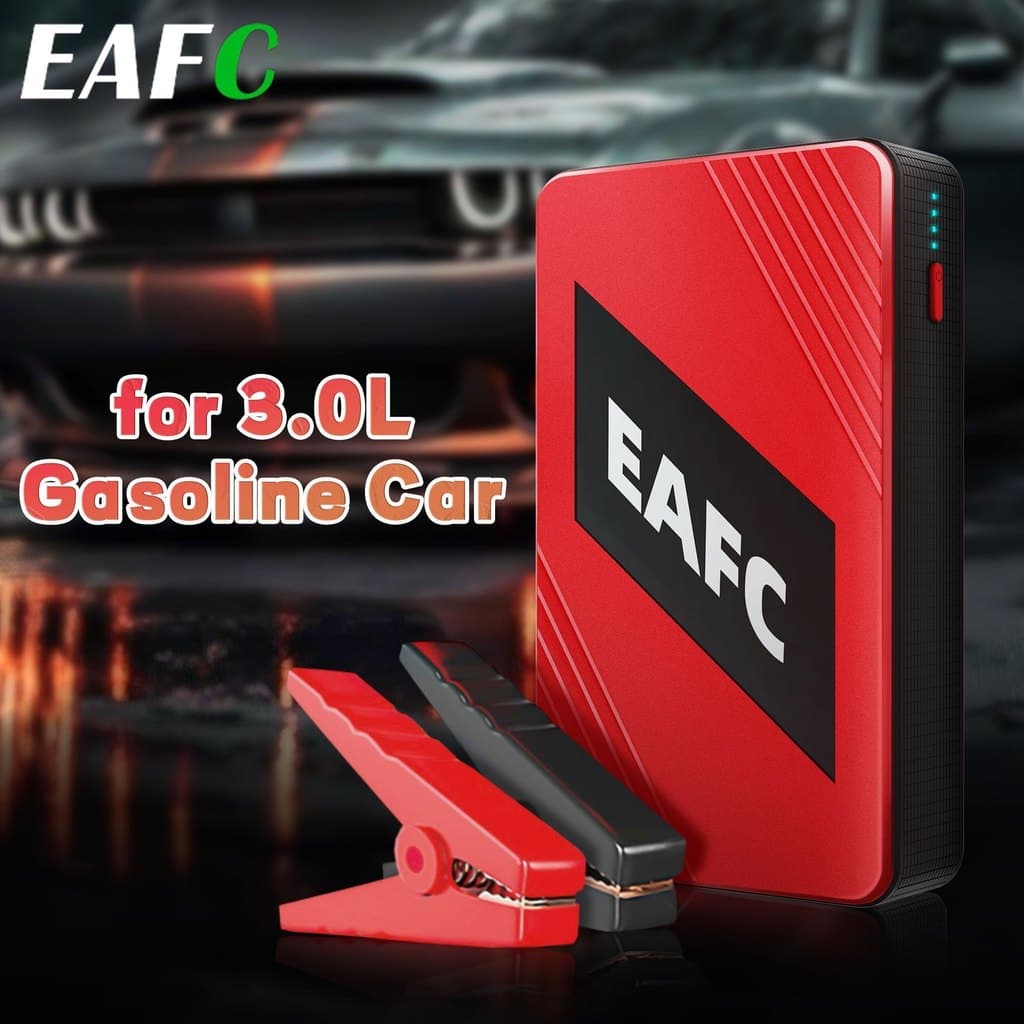 Fonte de alimentação portátil de emergência para carro EAFC, carregador de bateria de carro portátil com luz LED, pequen