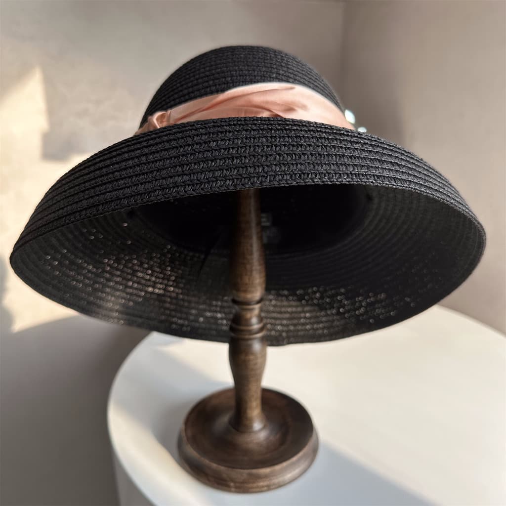 Francês Retro Hepburn chapéu feminino verão pára-sol protetor solar bacia chapéu feminino verão luz respirável moda dobr