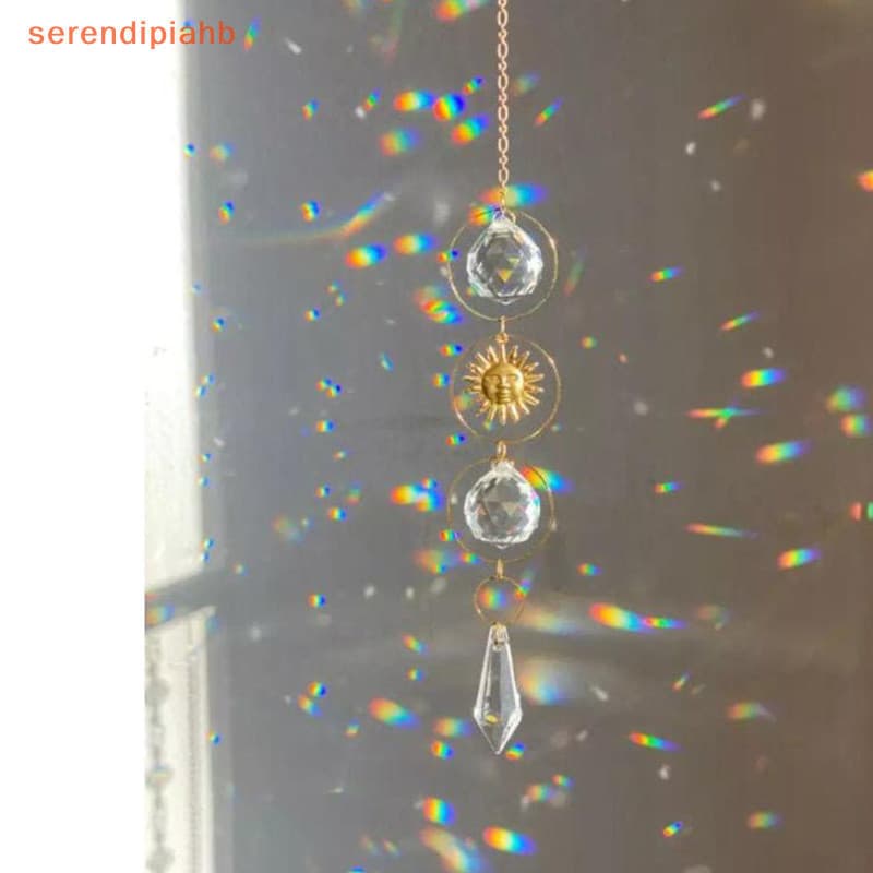[serendipiahb] Apanhador de Luz de Cristal para Janela, Prisma Decorativo para Chuva QA2F