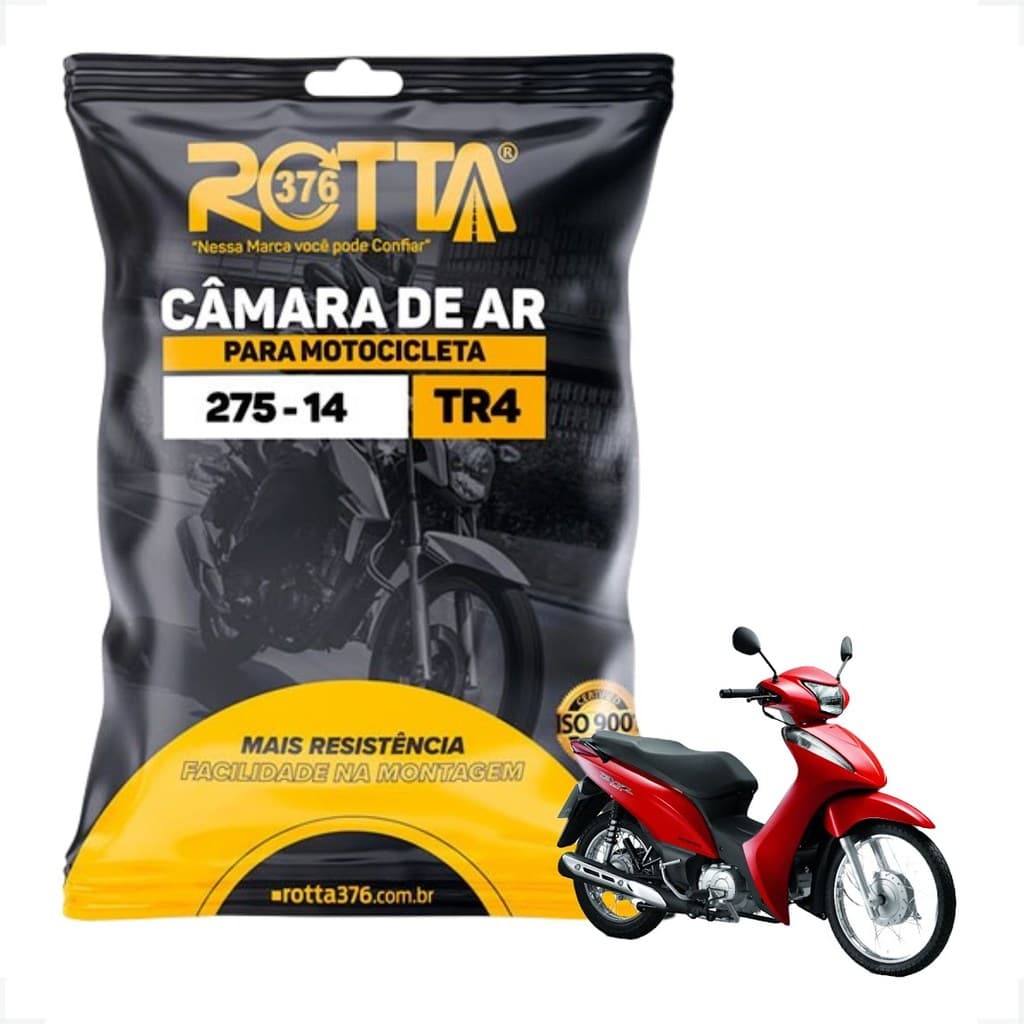Câmara De Ar Traseira 80/100-14 Moto Biz Pop Jet125 Traxx125