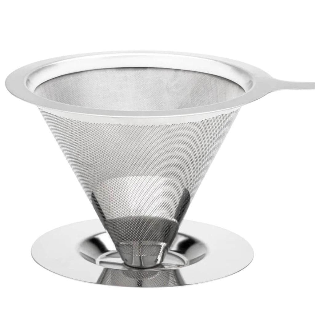 Coador de Café Tramontina em Aço Inox Reutilizável Filtro Alça 11x8cm Passador