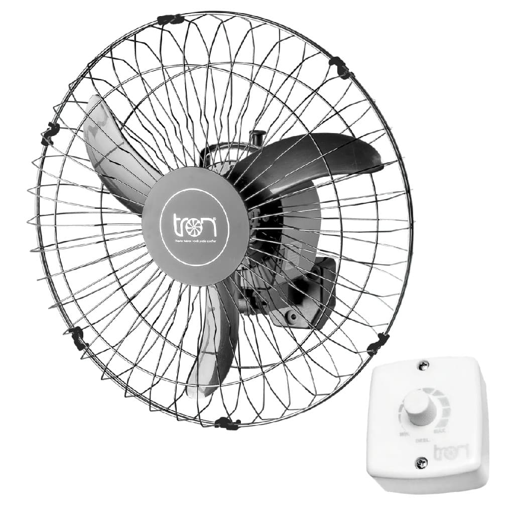 Ventilador de Parede Oscilante Preto Bivolt 50cm C1 At 140w