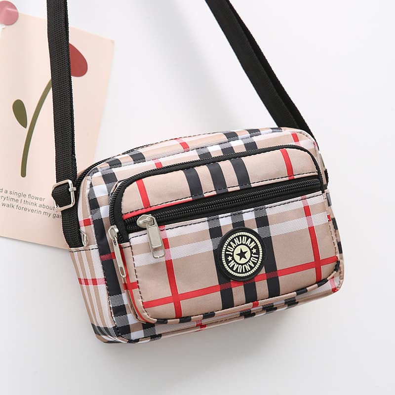Bolsa feminina novo estilo moda à prova dwaterproof água saco de náilon lona Cross-corpo Multi-camada pequeno saco de co