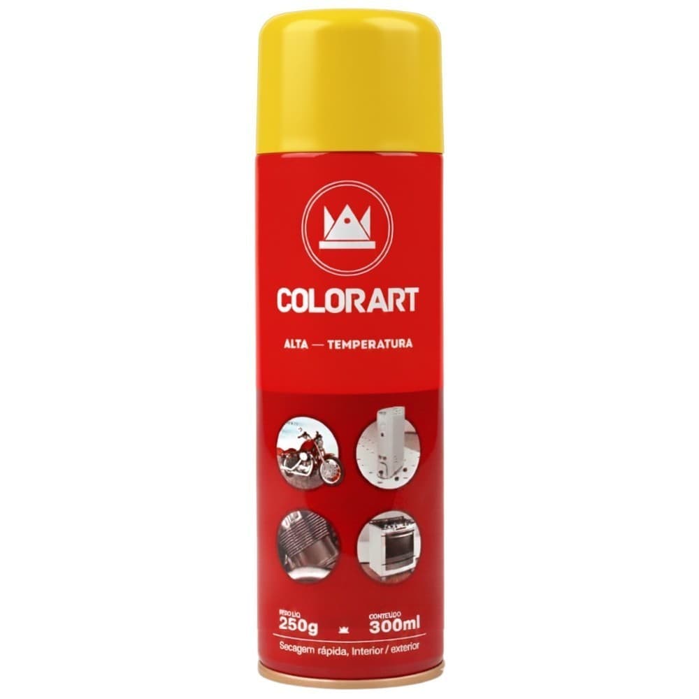 TOP TOP Colorart Tinta Spray Alta Temperatura Amarelo 300ml