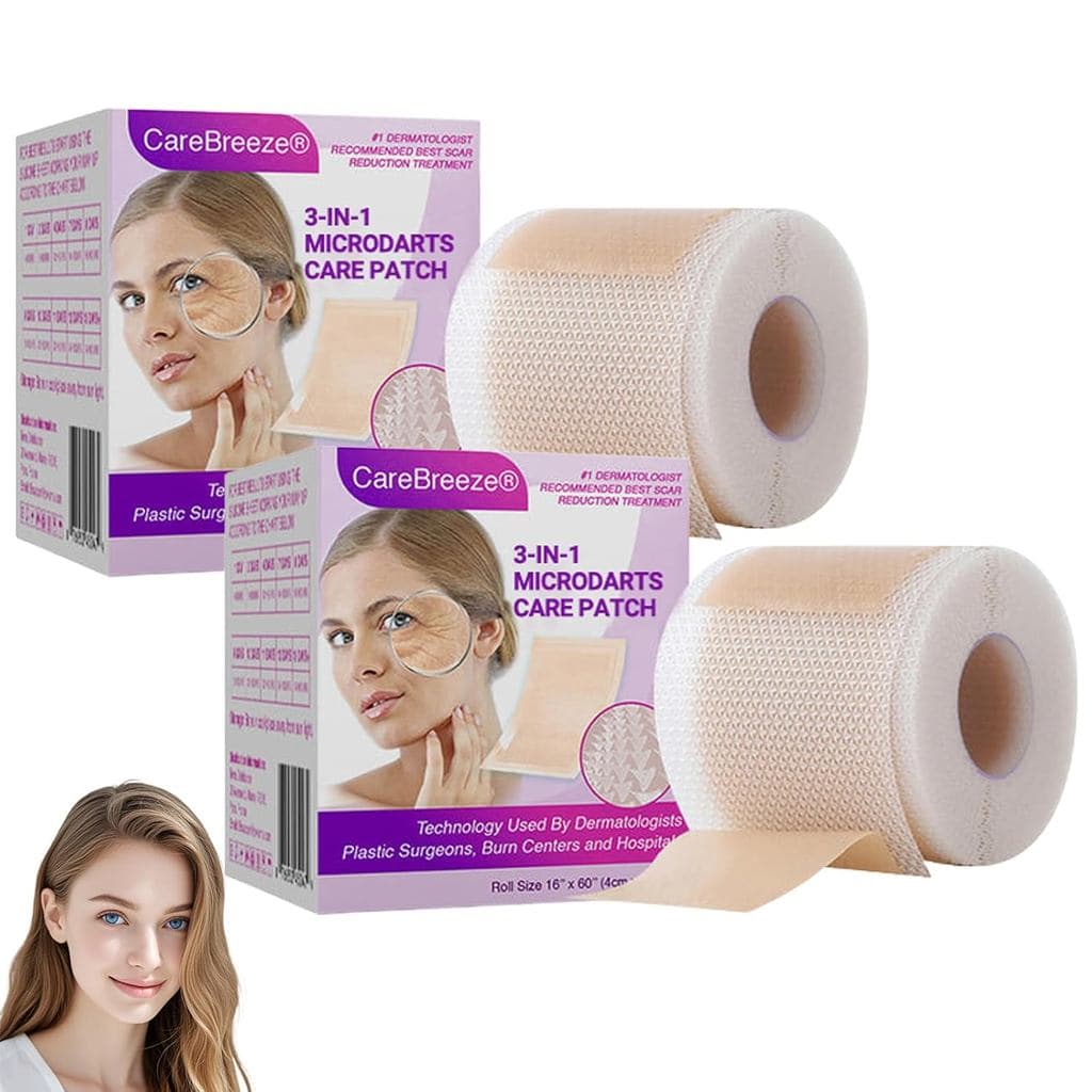Lonqi Care Breeze 3 em 1 Adesivo Anti-Envelhecimento com Microdardos, Adesivo Carebreeze com Microdardos, Reduz Rugas e
