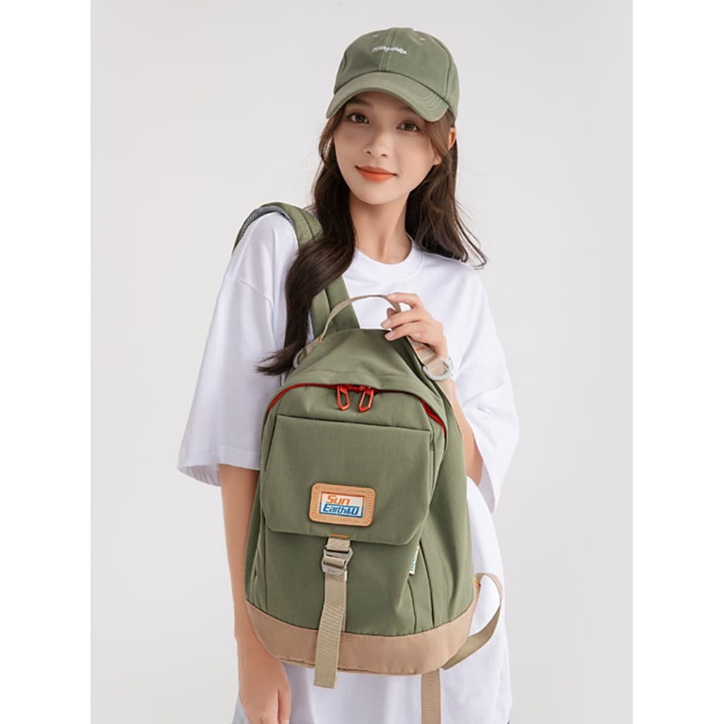 2023 novo estilo moda tendência estudante casal mochila lona viagem Commuter saco de boa aparência prático mochila plant