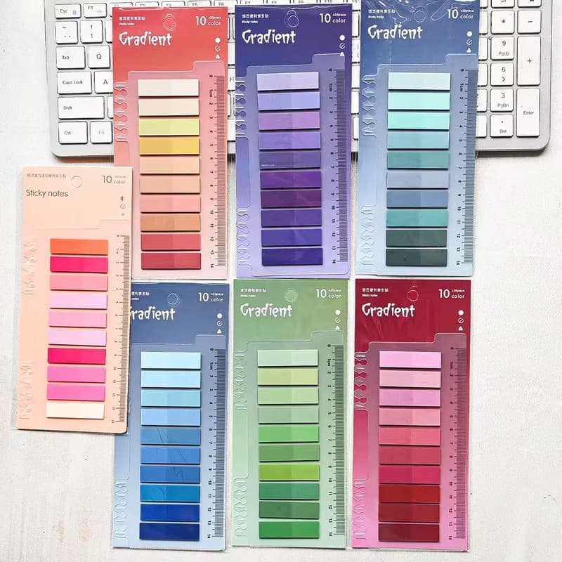 200 Folhas Transparente Colorido Índice Criativo Bloco De Notas Escritório Escola Papelaria Auto-Adesivo Adesivos Blocos