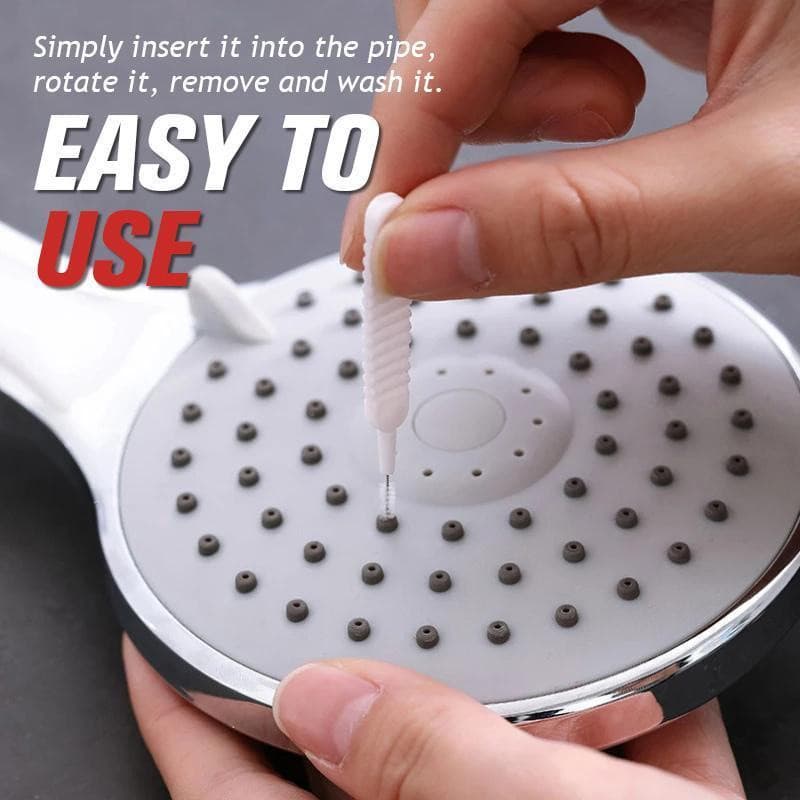 Conjunto de 10 escovas pequenas anti-entupimento para limpeza de bicos de chuveiro, usadas para limpar poros e frestas e