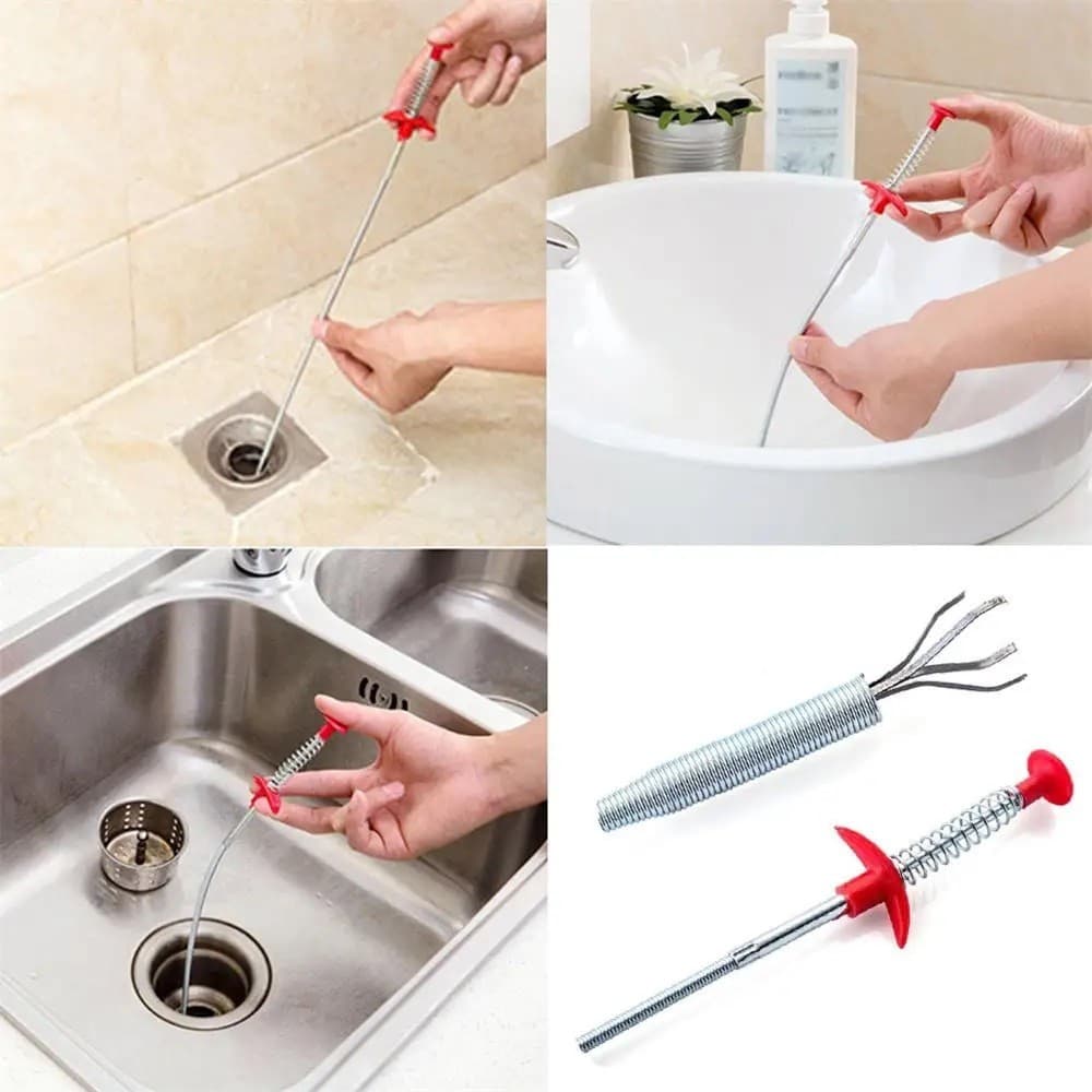 Elimine Entupimentos! Desentupidor Ralo 90cm - Pinça para Cabelo em Cuba, Pia e Vaso