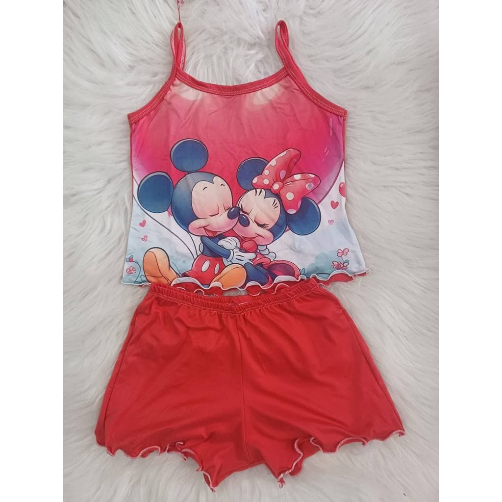 Pijama Infantil Larinha Mickey e Minnie
