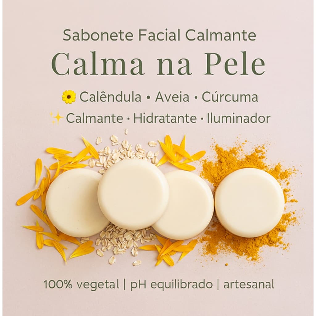 Kit Sabonetes Calmantes Premium Infantil – Natural, Vegetal e Suave Para Peles Sensíveis