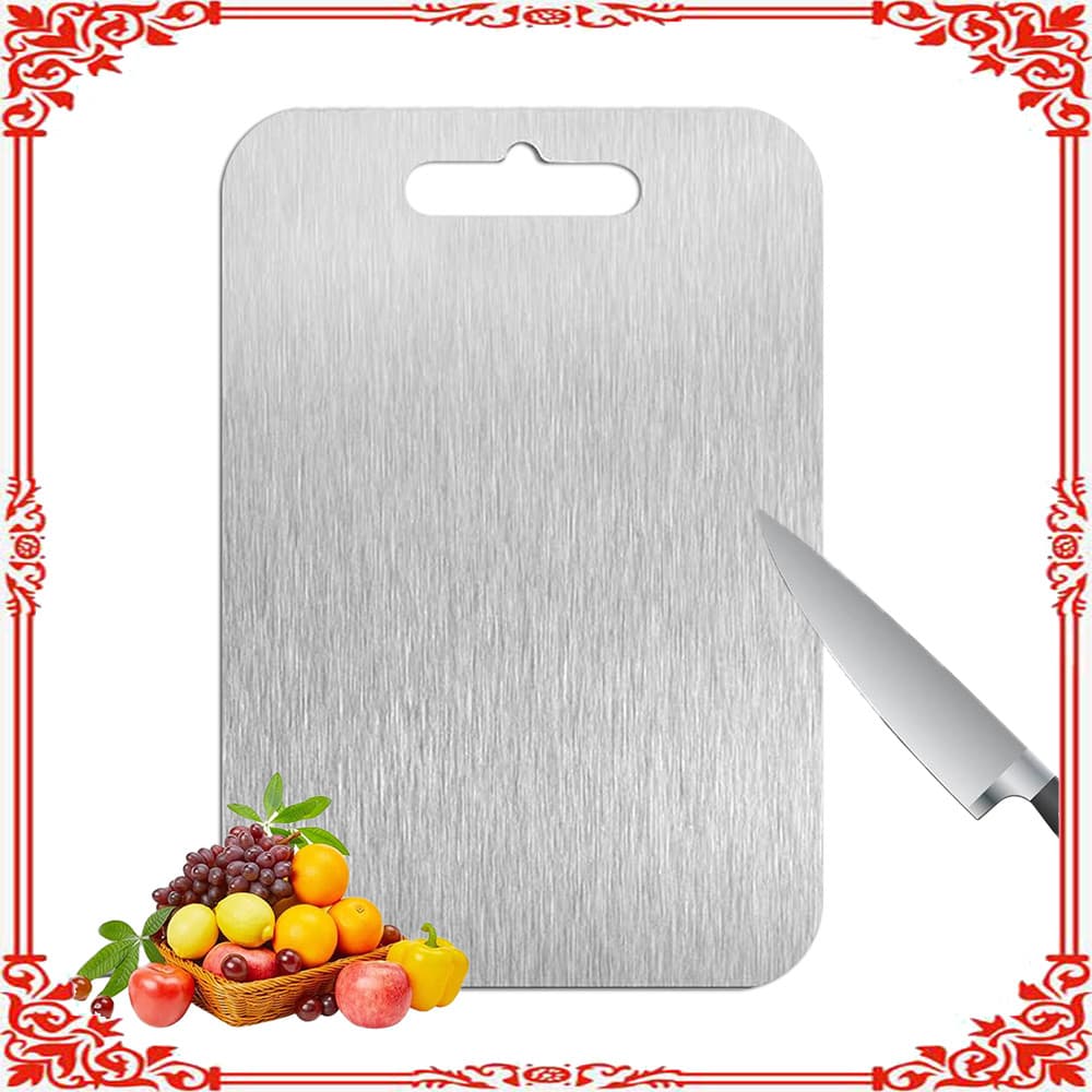 Tábua de corte de aço inoxidável Tábua de corte de frutas Tábua de corte de cozinha de de carne 15 * 24 cm d