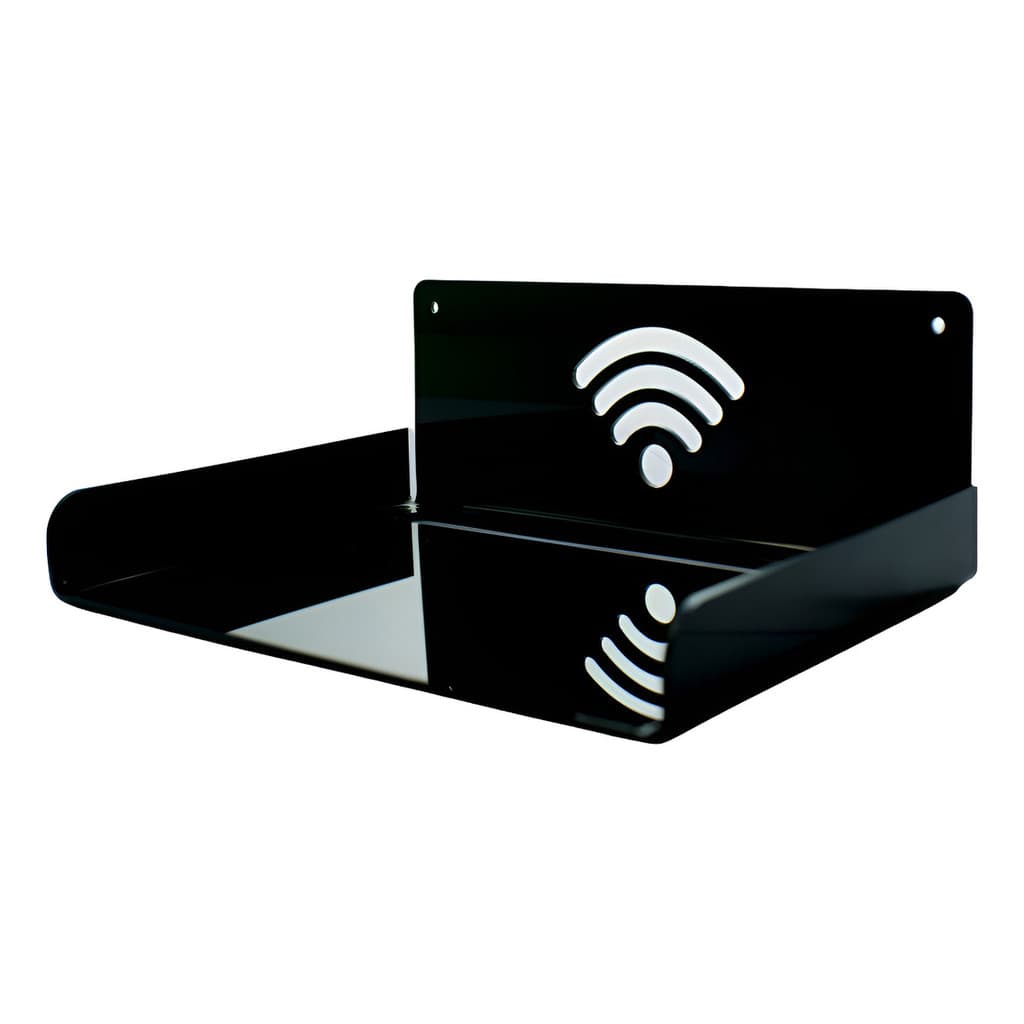 Suporte Acrílico Para Blu-ray Roteador Receptores Modem Preto