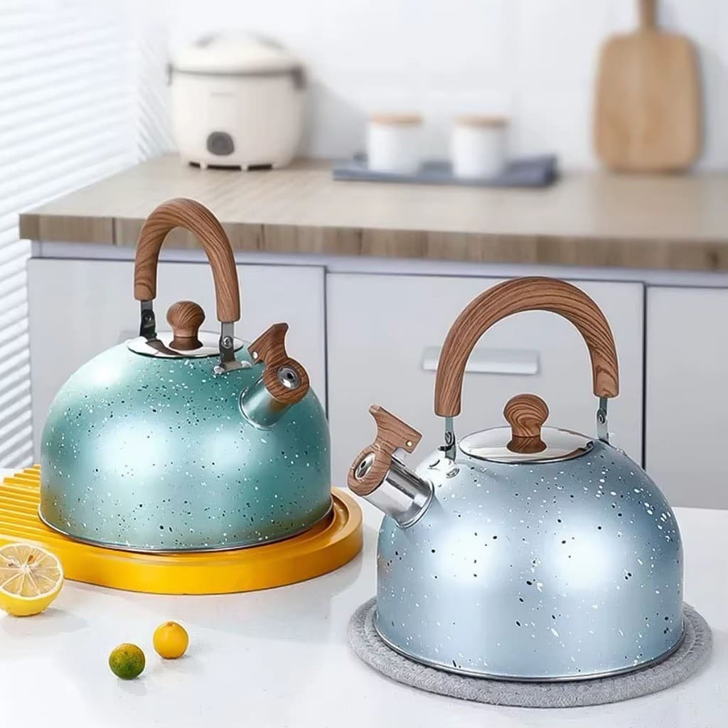Chaleira IDee Home 4L com Apito compatível com fogões de Indução e a gás，Várias cores