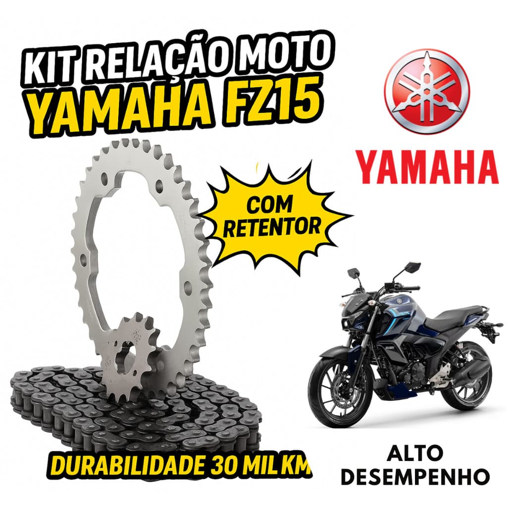 Relação Transmissão com Retentor Yamaha FZ 15 - 2022-2024