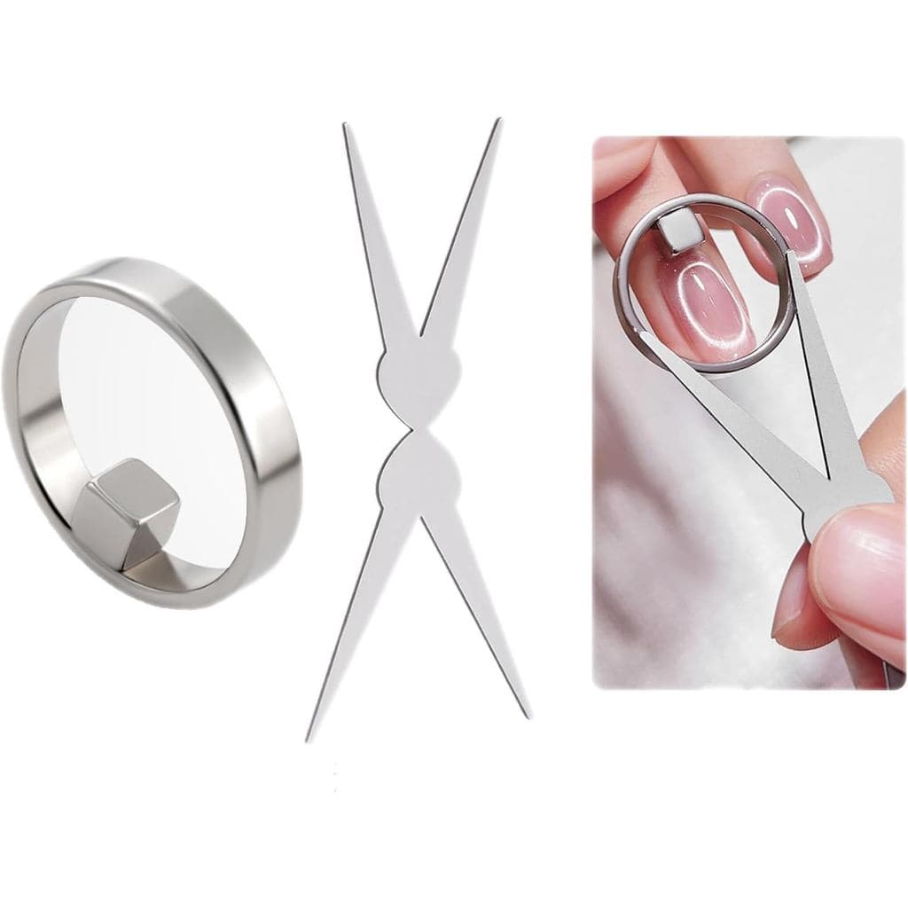 Ímã para nail art em formato de anel, ímã para nail art oco com efeito olho de gato, novo modelo 2026 Y&Rin-gMagnet (fei