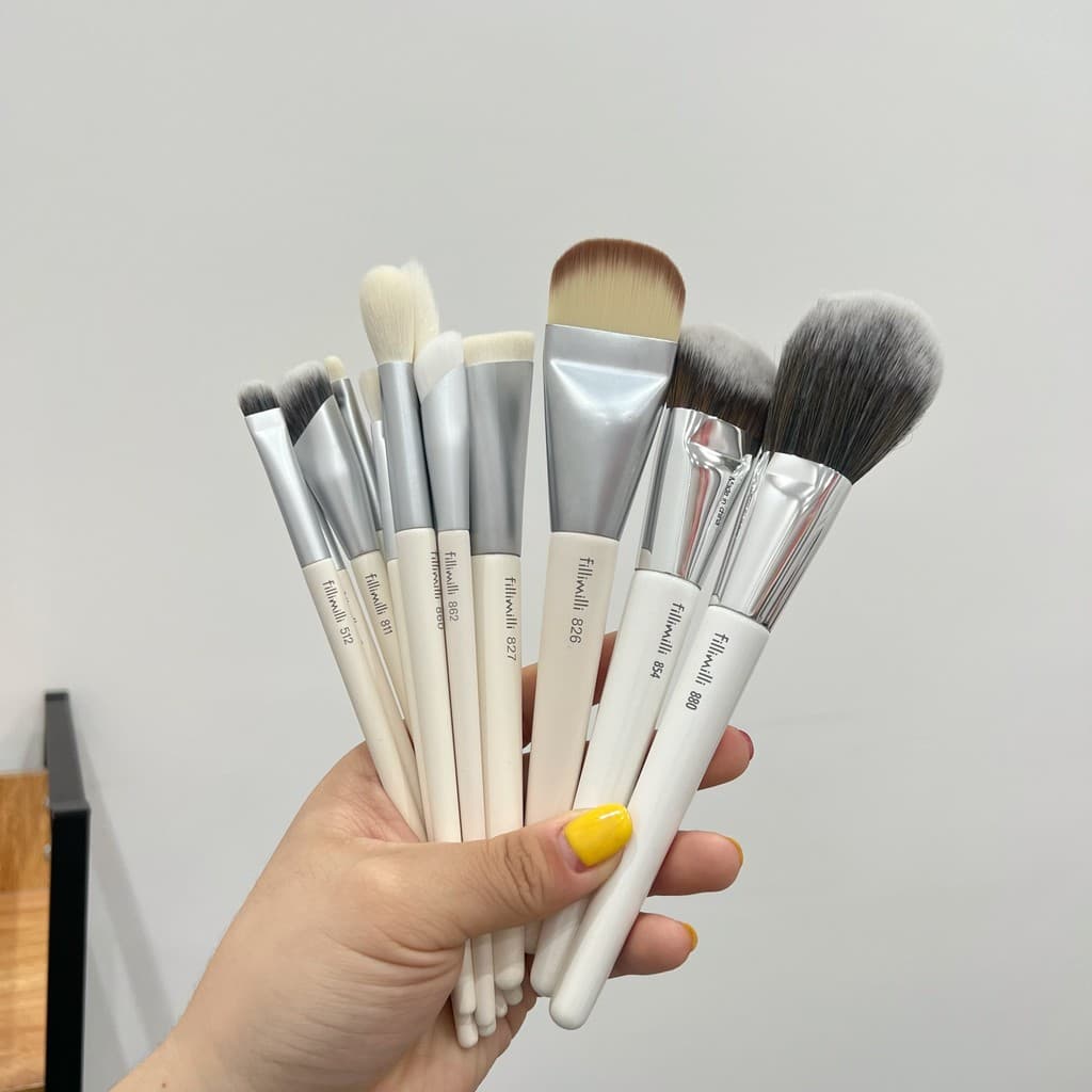 Pedidos de exportação!Conjunto de pincéis de maquiagem portátil Filli Maquiagem Blush Contouring Foundation Brush Detalh