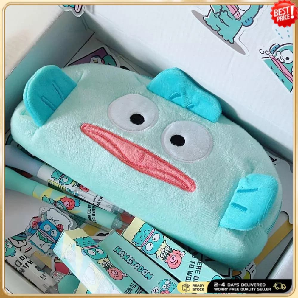 Material Macio Escolar De Pelúcia Bolsa De Lápis Kawaii De Alta Capacidade Caixa De Papelaria Hangyodon Fofa Para Uso Or