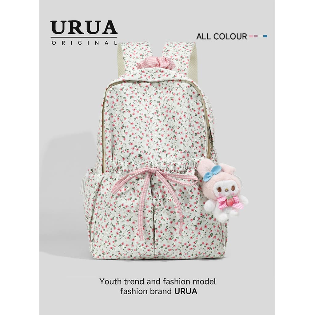 Japonês Floral mochila feminina estudante universitário viagem de alto valor mochila júnior estudante do ensino médio mo