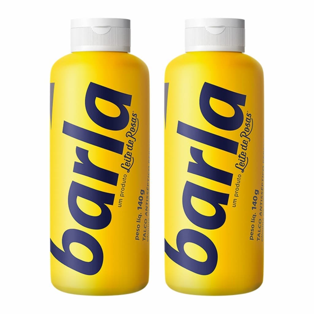 Kit 2 Talco Barla Antisséptico E Perfumado Para Os Pés 140g