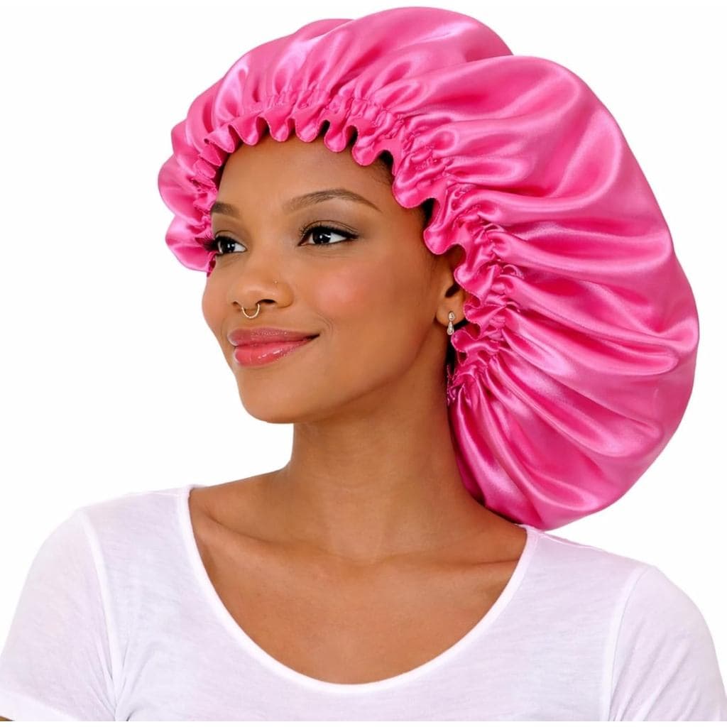 Touca de Cetim Dupla Face com Elástico Ajustável Proteção Anti Frizz para Cabelos Cacheados, Crespos e Lisos 3093.F