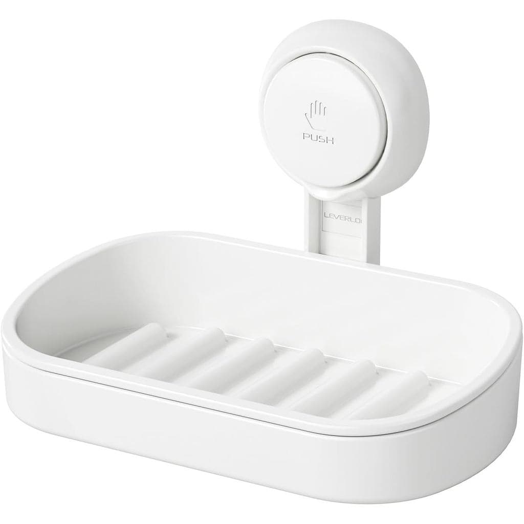 Suporte para Sabonete LEVERLOC para Chuveiro, Montagem na Parede com Ventosa, Drenagem Automática, Sem Perfuração, Supor